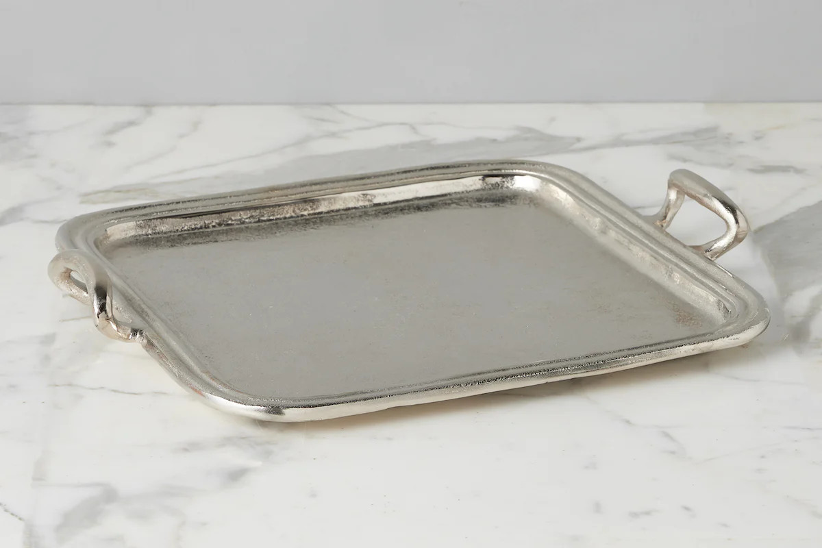 Silver Square Hotel Tray, Large | etúHOME