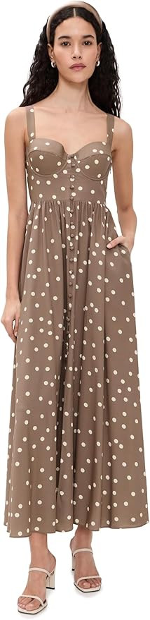 L'AGENCE Women's Rosette Maxi Dress | Amazon (US)