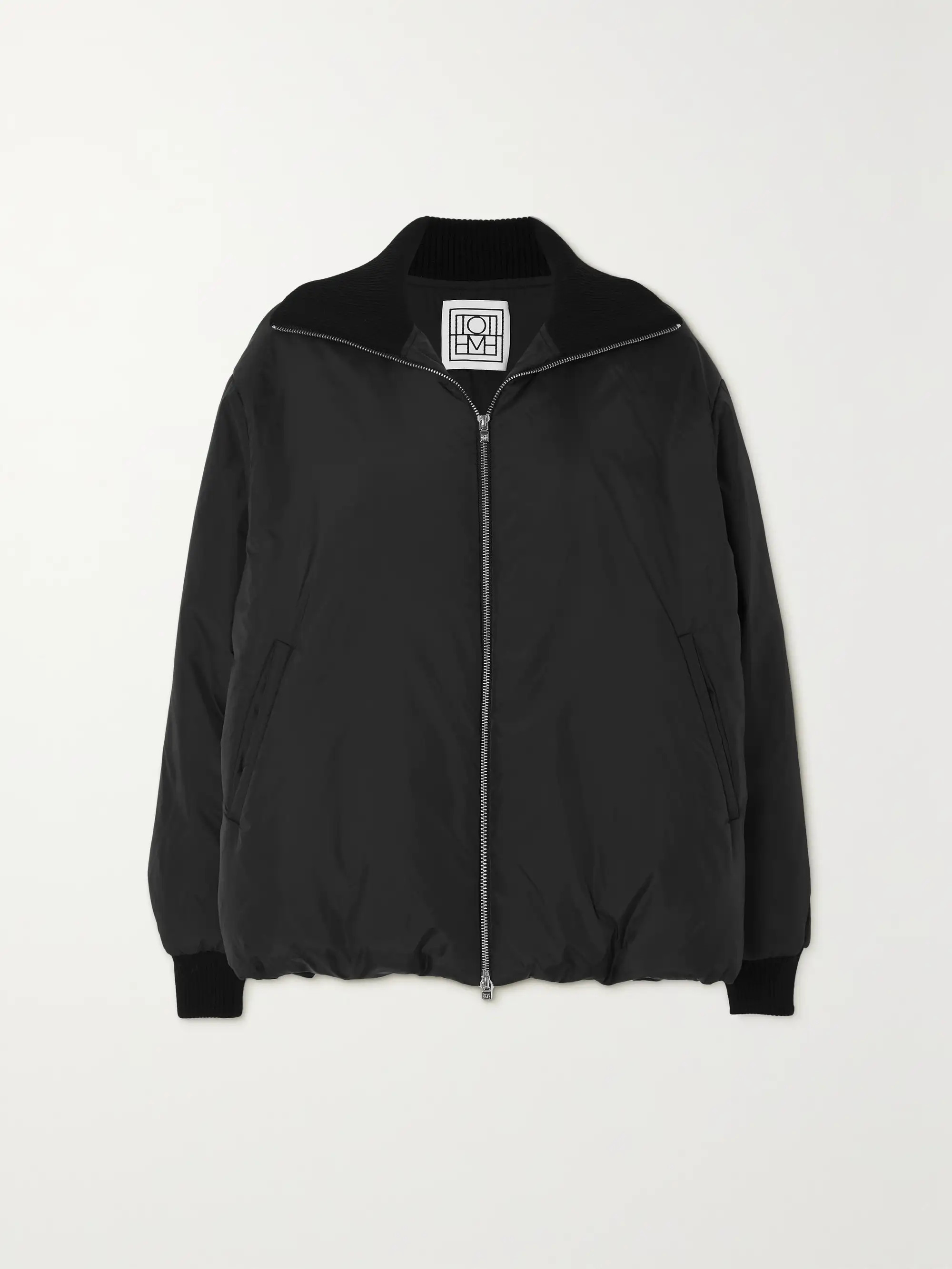 Ribbed knit-trimmed padded recycled-shell bomber jacket | NET-A-PORTER (UK & EU)