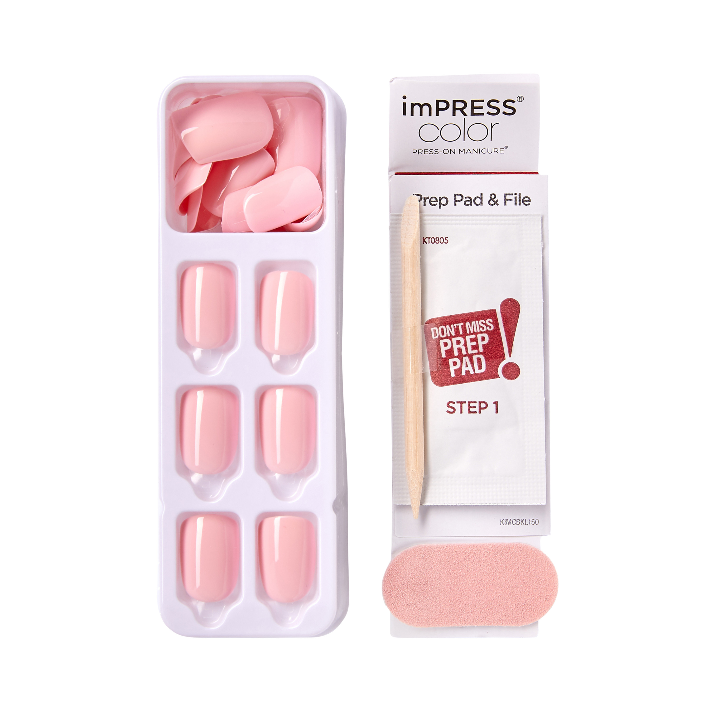 KISS imPRESS Color Press-on Manicure, Pick Me Pink, Short | Walmart (US)