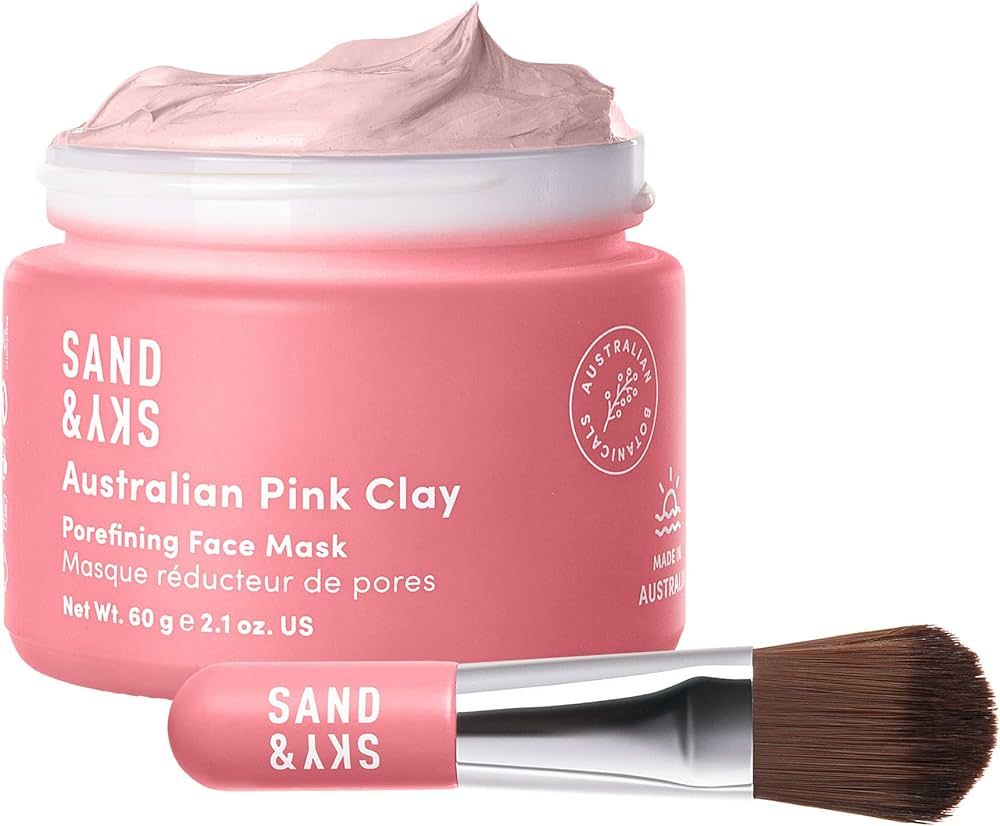 Sand & Sky Australian Pink Clay Porefining Mask for Blackheads, Enlarged Pores and Pigmentation | Amazon (US)