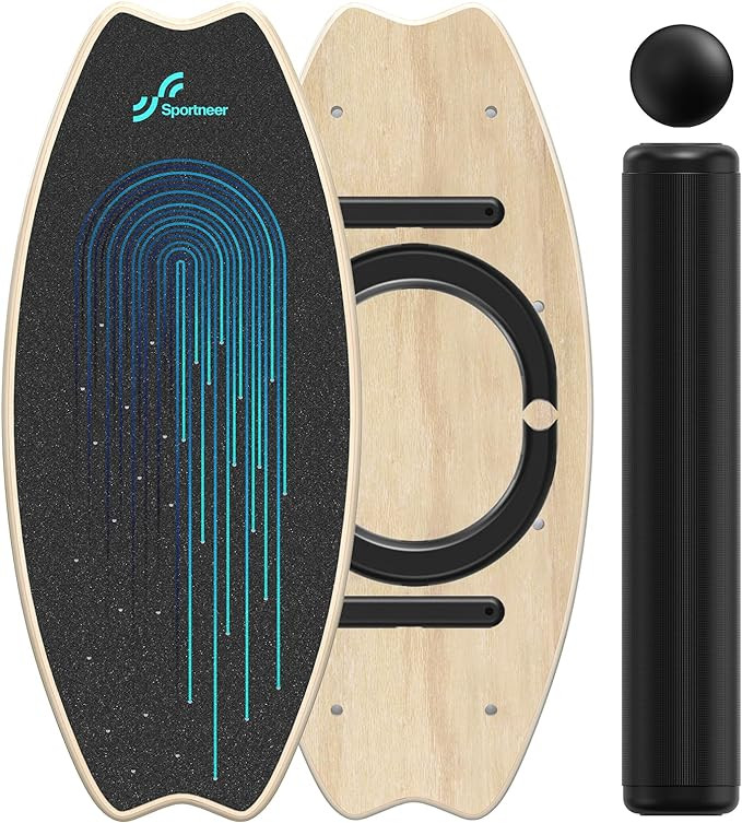 Sportneer Balance Board - 7 Modes Wobble Board with Adjustable Stoppers - Exercise Balancing Stab... | Amazon (US)