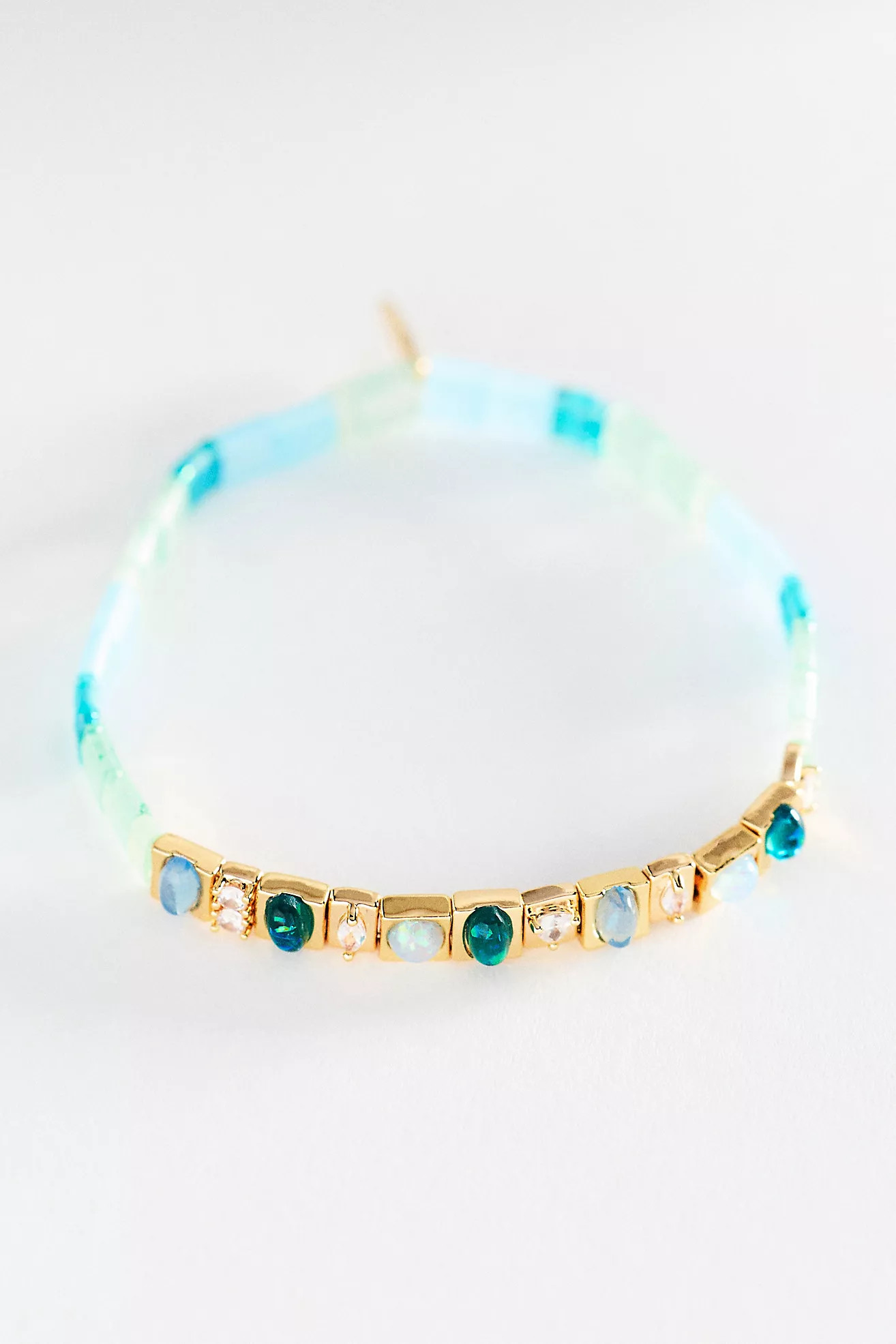 Colorful Beaded Chicklet Stretch Bracelet | Anthropologie (US)