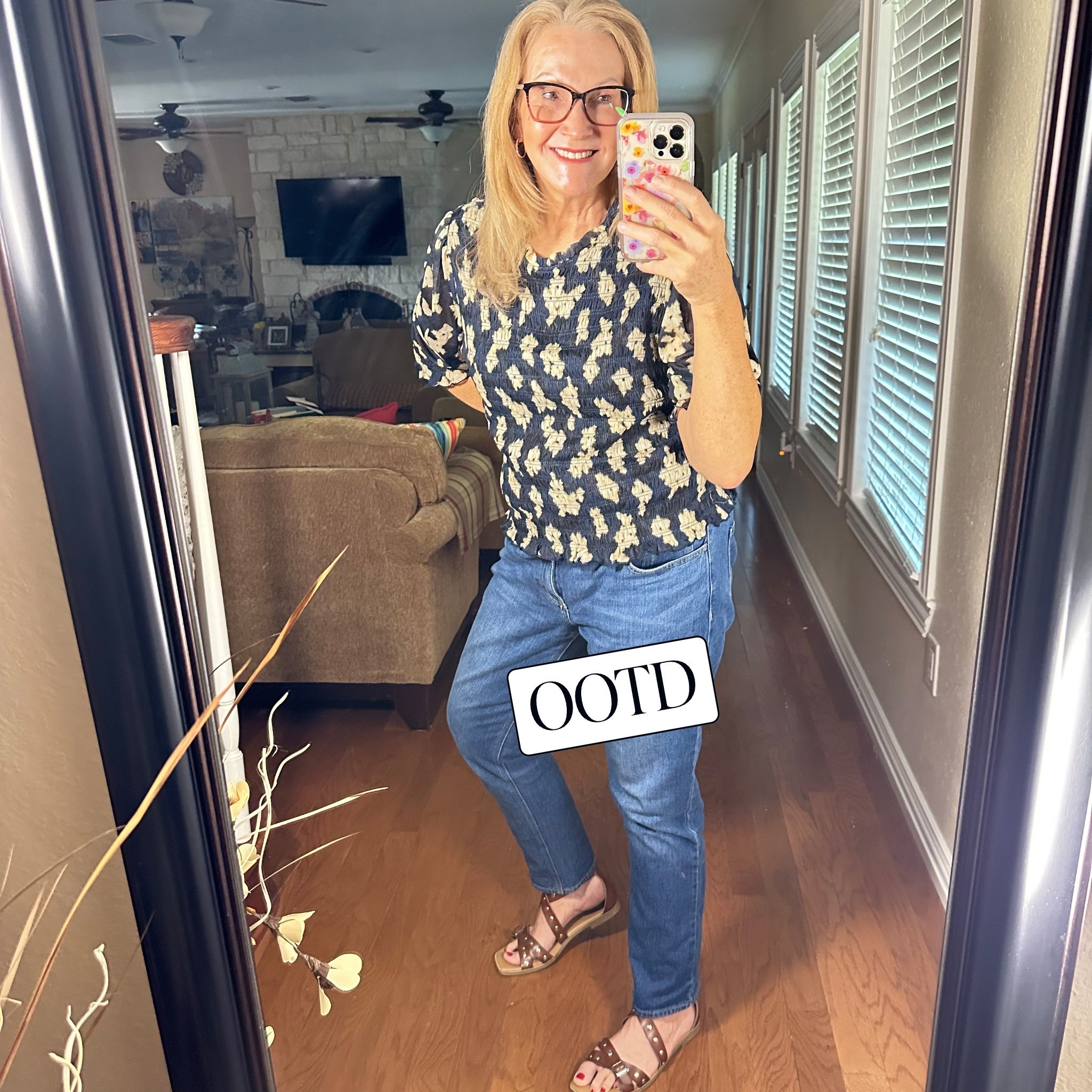 Add a touch of  elegant romance to your wardrobe with this Mesh Top from Time and Tru. It has smocking  on the bodice front and back and ruffle details that create a flattering silhouette.The sleeves are a see through mesh while the body is fully lined.  It comes in two  colors  and many sizes. It pairs well with denim and will elevate your look to bring you through the day and into the night. It runs true to size but I recommend to size up one size if you like a looser fit!

#LTKTall #LTKFallSale #LTKWorkwear