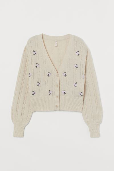 Embroidery-detail cardigan
							
							€34.99 | H&M (UK, MY, IN, SG, PH, TW, HK)