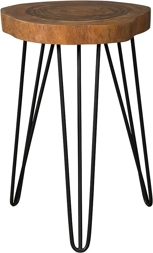 Signature Design by Ashley Eversboro Rustic Wood Accent Table with Hairpin Legs, 24 Inches, Brown... | Amazon (US)