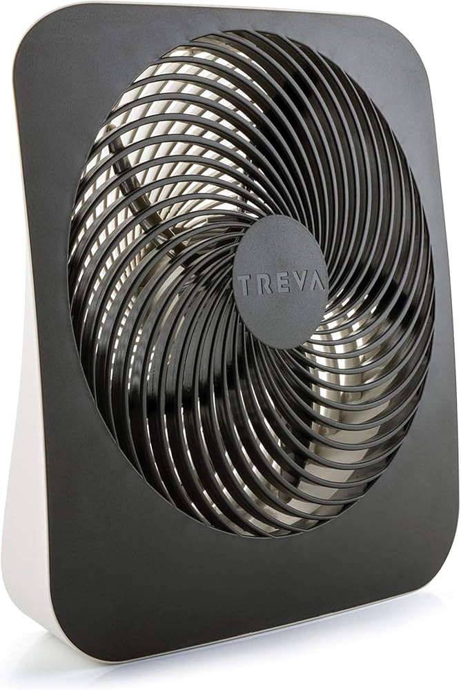 Treva 10-Inch Portable Fan, Powered by Battery and/or AC Adapter - Desk Fan Air Circulating with ... | Amazon (US)