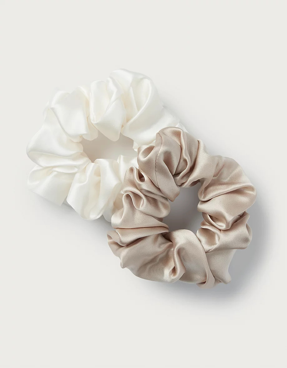 Silk Sleep Scrunchies – Set of 2 | The White Company UK & ROW