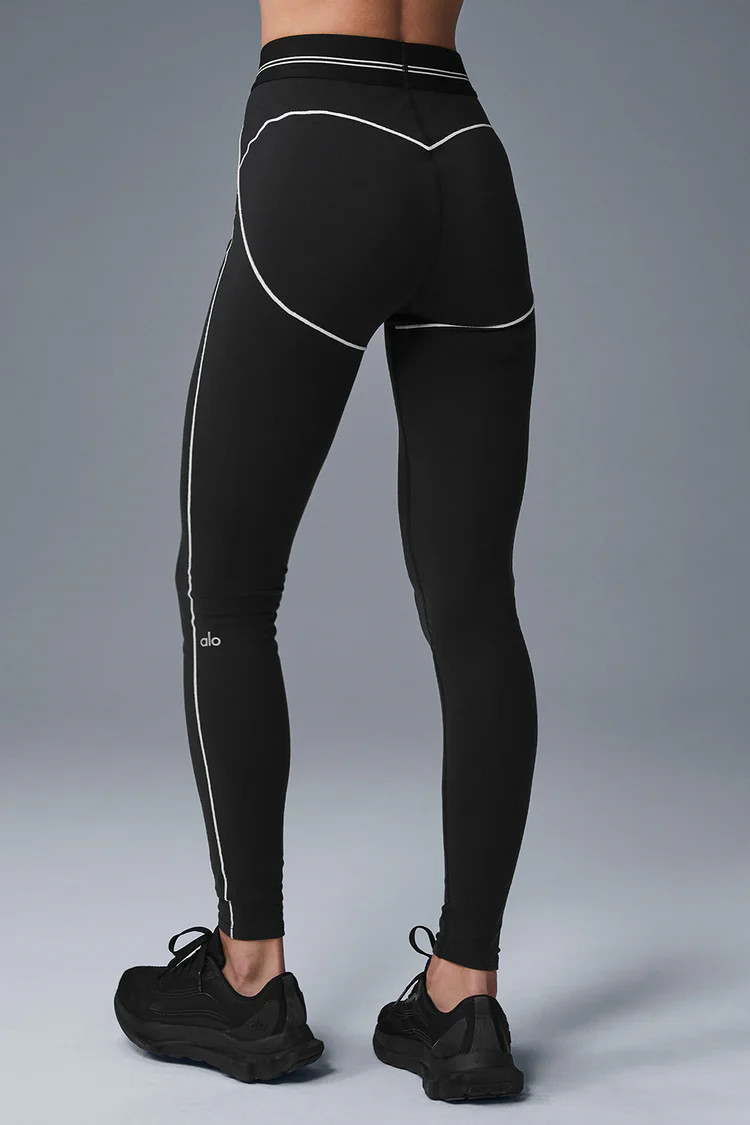 Airbrush High-Waist Heart Throb Legging - Black/White | Alo Yoga (US)