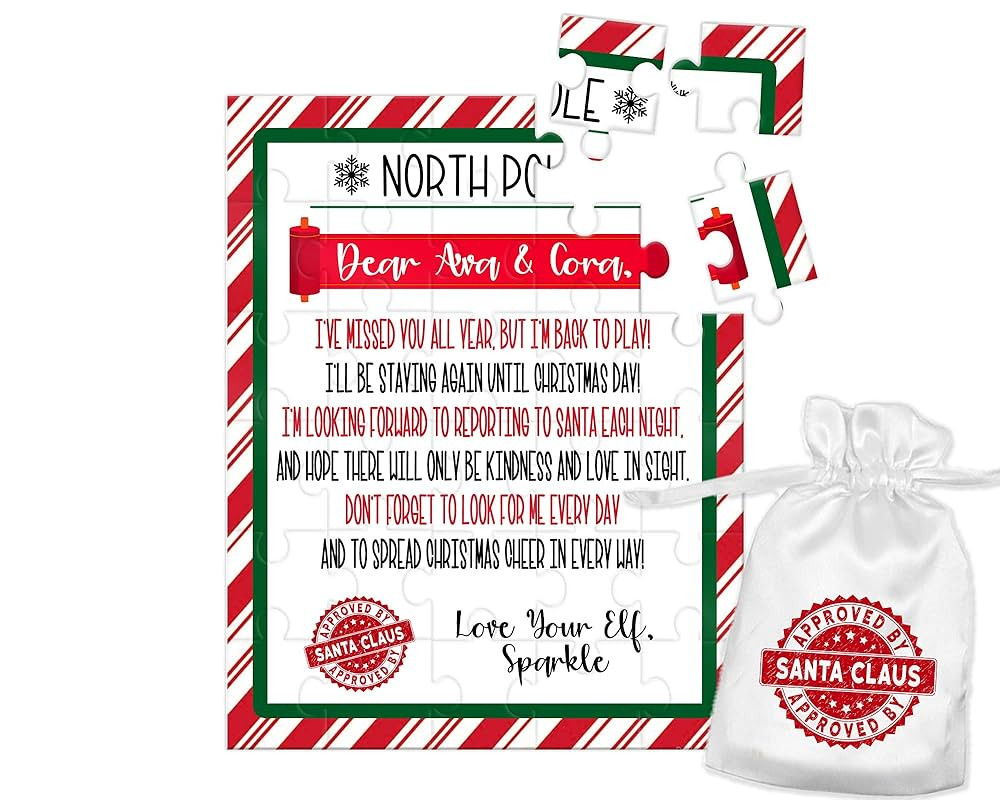 Personalized Elf Arrival Puzzle Gift For Kids | Amazon (US)