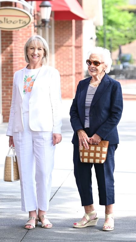 Wear your linen separates as a suit! Mom and I love our linen blazers and linen Bristol pants from @Talbotsofficial. We find them to run true to size. Wear these linen essentials with a fun graphic tee or a simple tank. #modernclassicstyle #mytalbots #Talbotspartner #greatstylerunsinthefamily #sponsored 

#LTKSeasonal #LTKsalealert #LTKstyletip