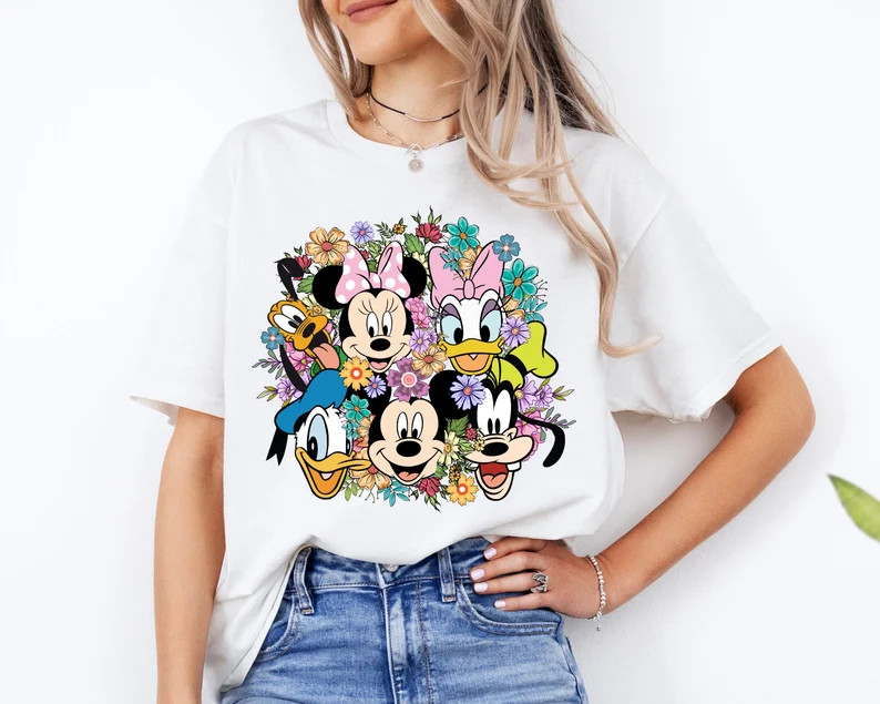 Disney Epcot Flower and Garden Festival Shirt, Floral Mickey and Friends Shirt, Disney Epcot Trip... | Etsy (US)