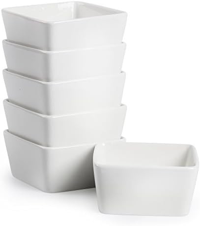 BTäT - Ramekins 8 oz Square, Set of 6 Ramekins for Baking, Creme Brulee Dishes, Souffle Cups, Fl... | Amazon (US)