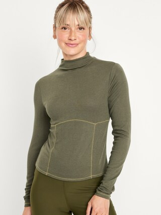 UltraLite Mock-Neck Rib-Knit Top for Women | Old Navy (US)