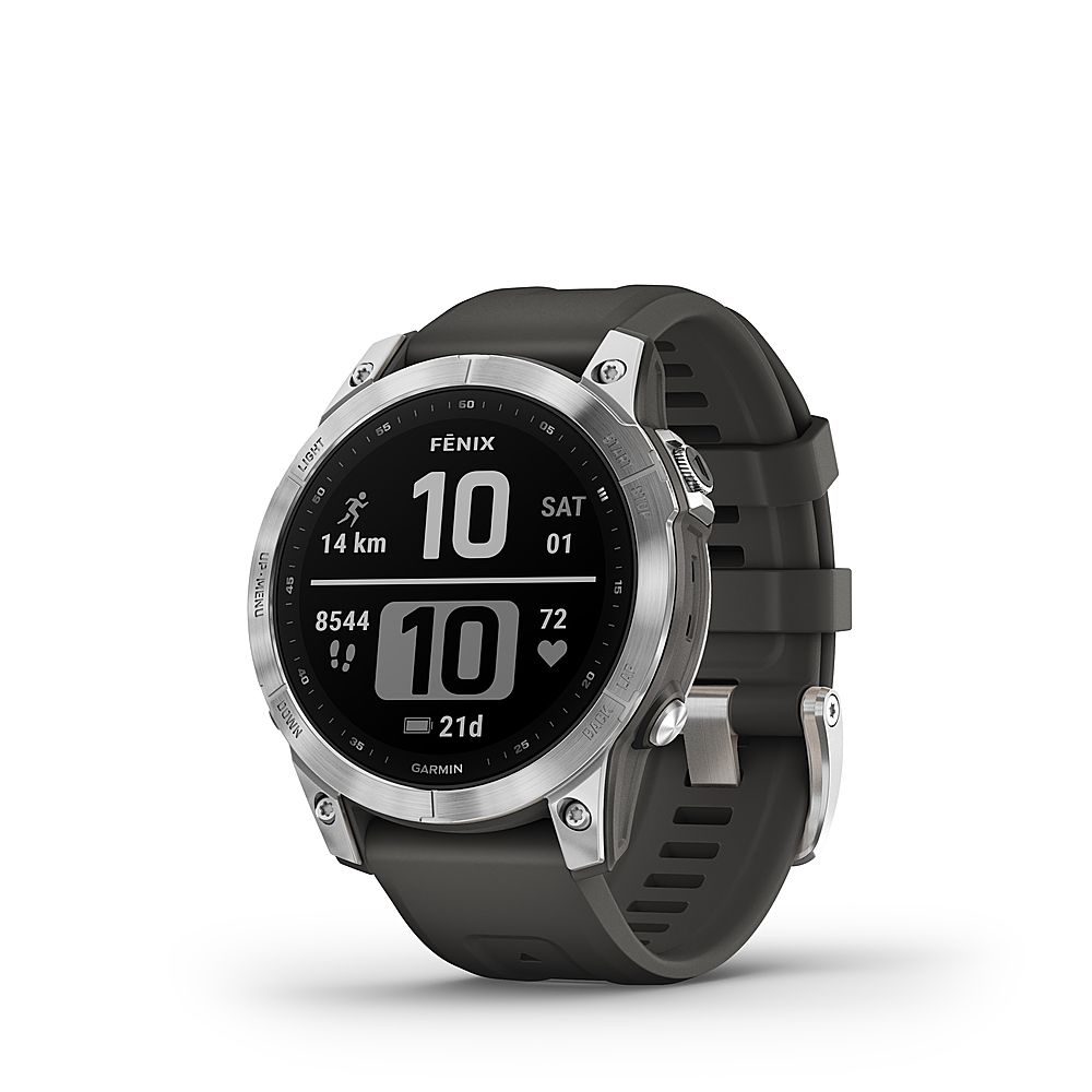 Garmin fēnix 7 GPS Smartwatch 47 mm Fiber-reinforced polymer Silver 010-02540-00 - Best Buy | Best Buy U.S.