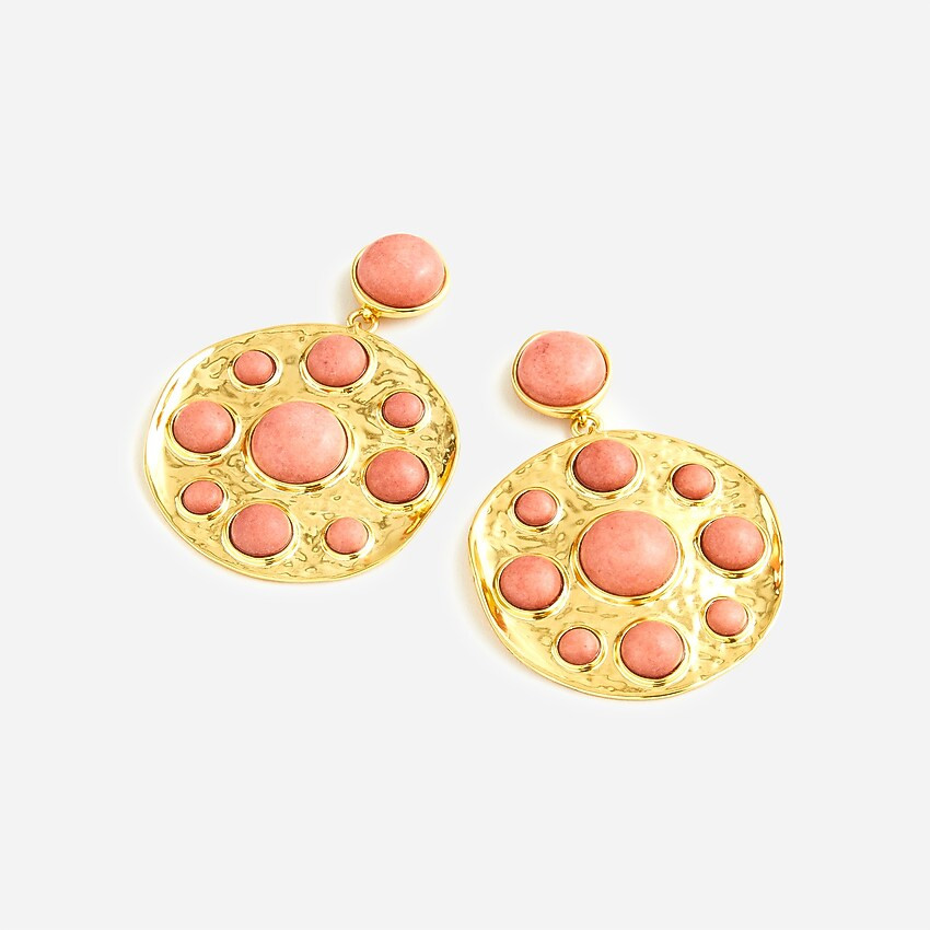 Stone medallion earrings | J. Crew US