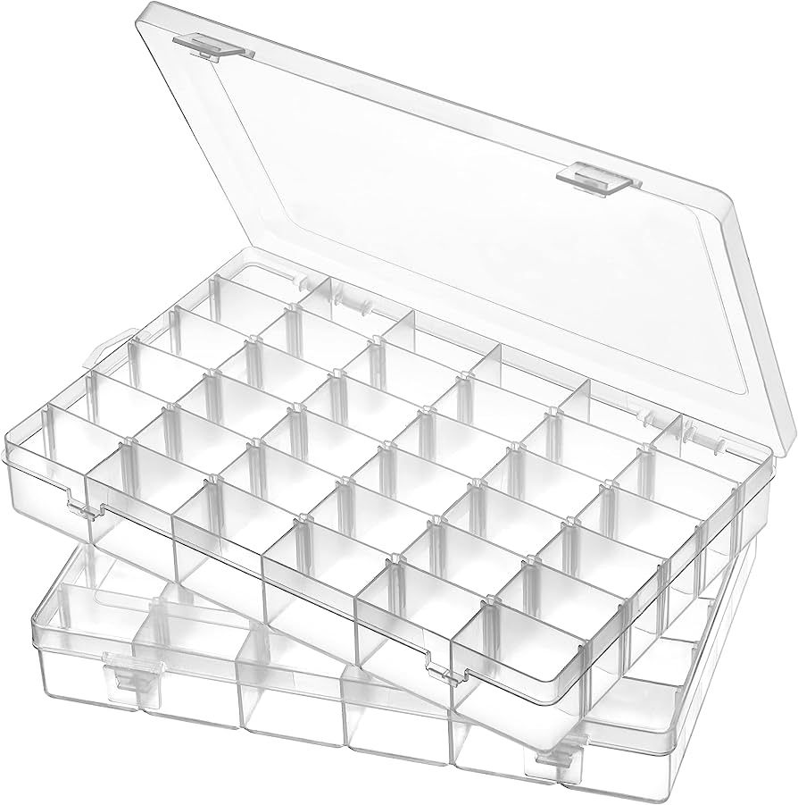 Pure Future Plastic Organizer Box - Bead Organizer, 36 Grids, Craft Organizers with Adjustable Di... | Amazon (US)
