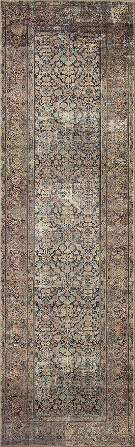 Loloi Amber Lewis x Loloi Morgan Collection MOG-03 Denim / Multi 5'-0" x 7'-0", 0.38" Area Rug | Amazon (US)