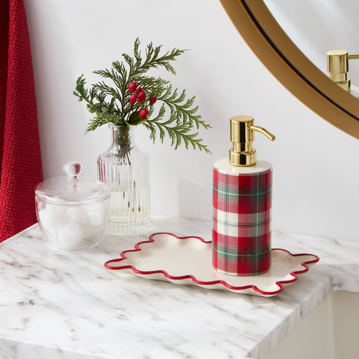 Ceramic Plaid Soap Dispenser - Threshold™ | Target