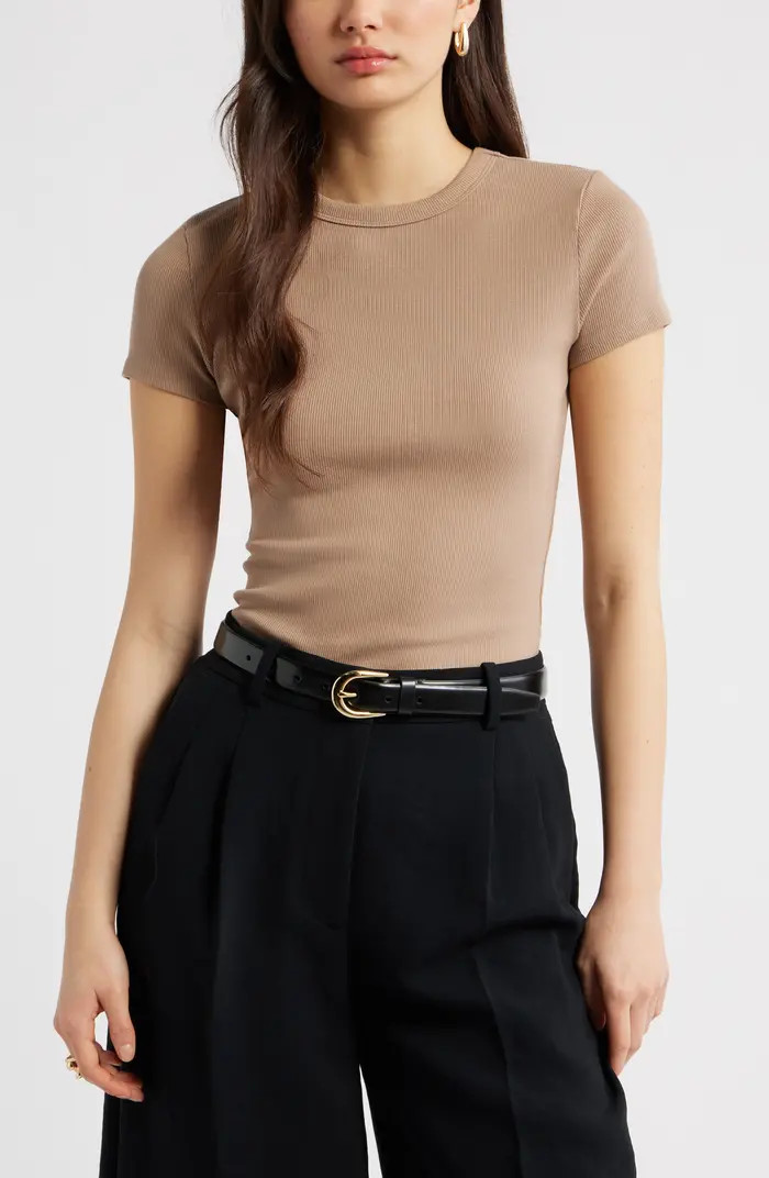 Rib Short Sleeve Shirt | Nordstrom