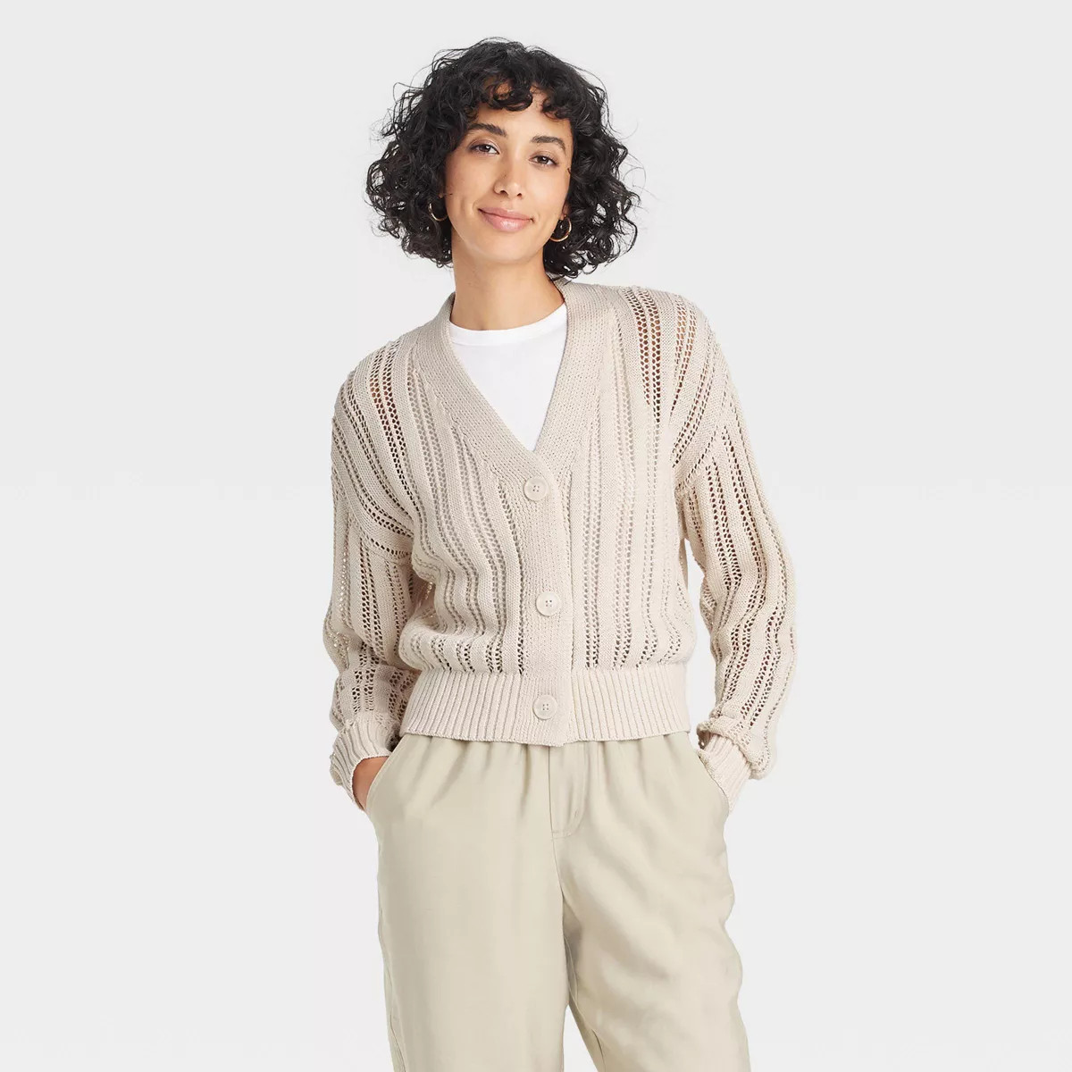Women's Openwork Cardigan - A New Day™ | Target