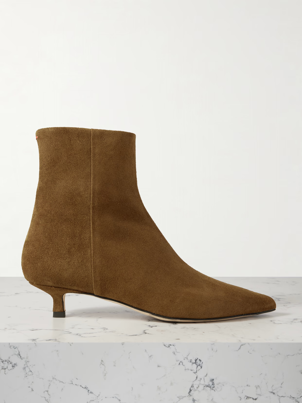 Aeyde - Sofie Suede Ankle Boots - Brown | NET-A-PORTER (US)
