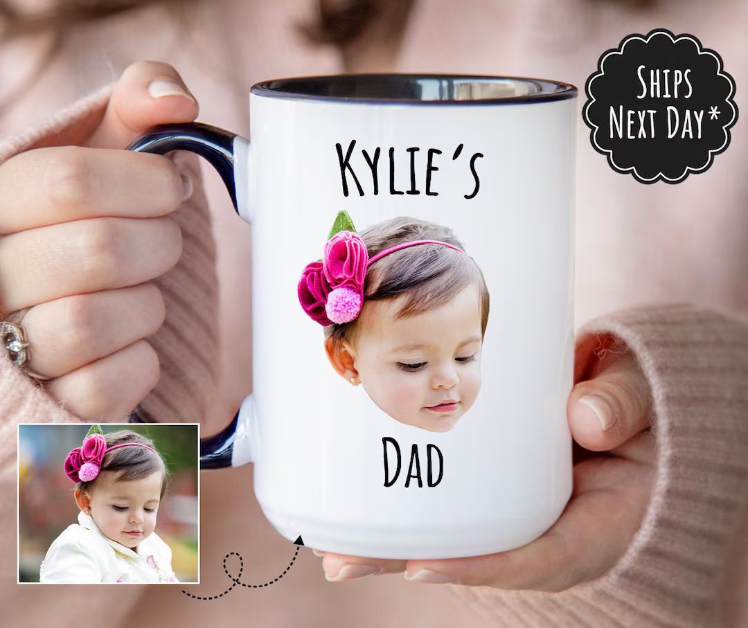 Custom Baby Face Mug, Personalize Child Photo Coffee Cup for Dad / Mom, Mug with Baby Picture, Mo... | Etsy (US)