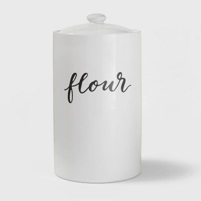 Flour Food Storage Canister White - Threshold™ | Target