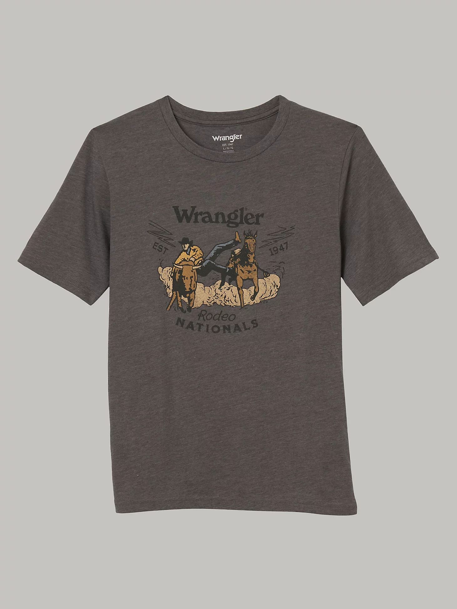 Boy's Wrangler Rodeo Nationals Graphic T-Shirt in Pewter | Wrangler