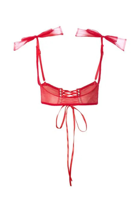 JUST FOR YOU MESH HARNESS IN RED | AKIRA