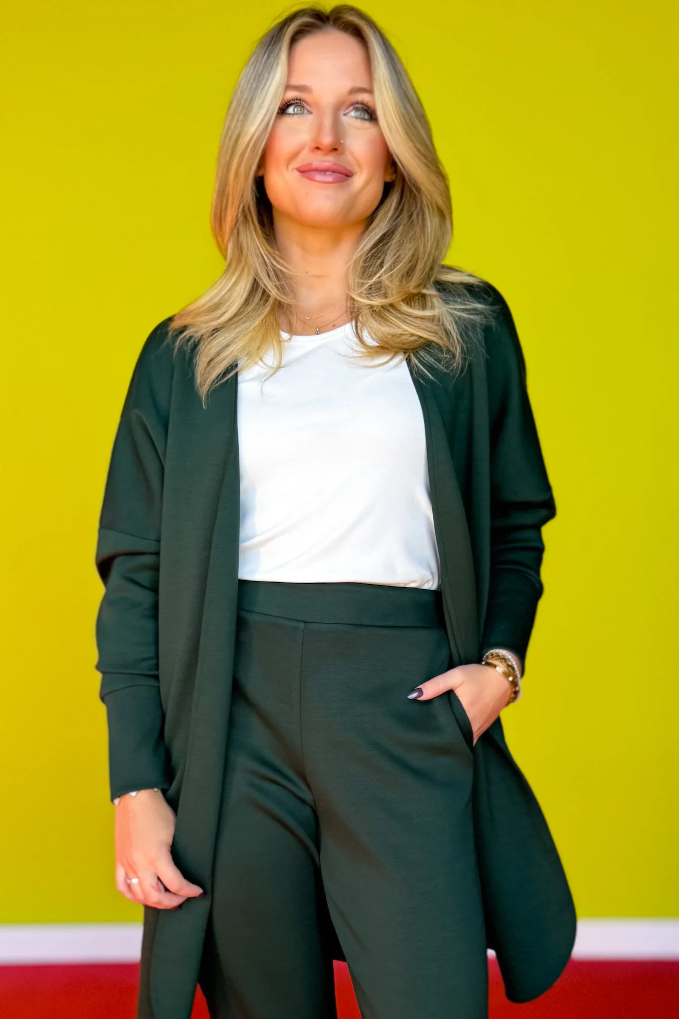 SSYS Eva Air Cardigan In Hunter | SSYS