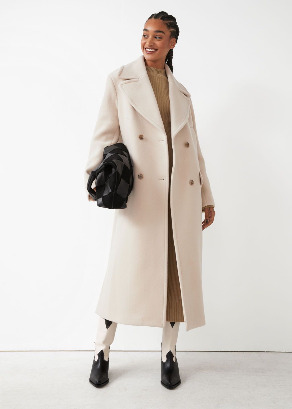 Oversized Wide Collar Wool Coat | & Other Stories US