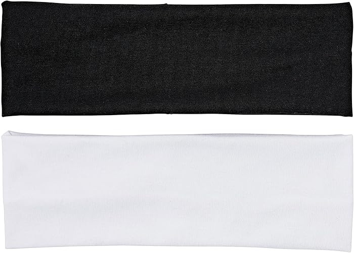 Red by Kiss 2 Pcs 60mm Headbands for Women, Wide Stretchy Elastic Hairband Fashion Workout Yoga R... | Amazon (US)
