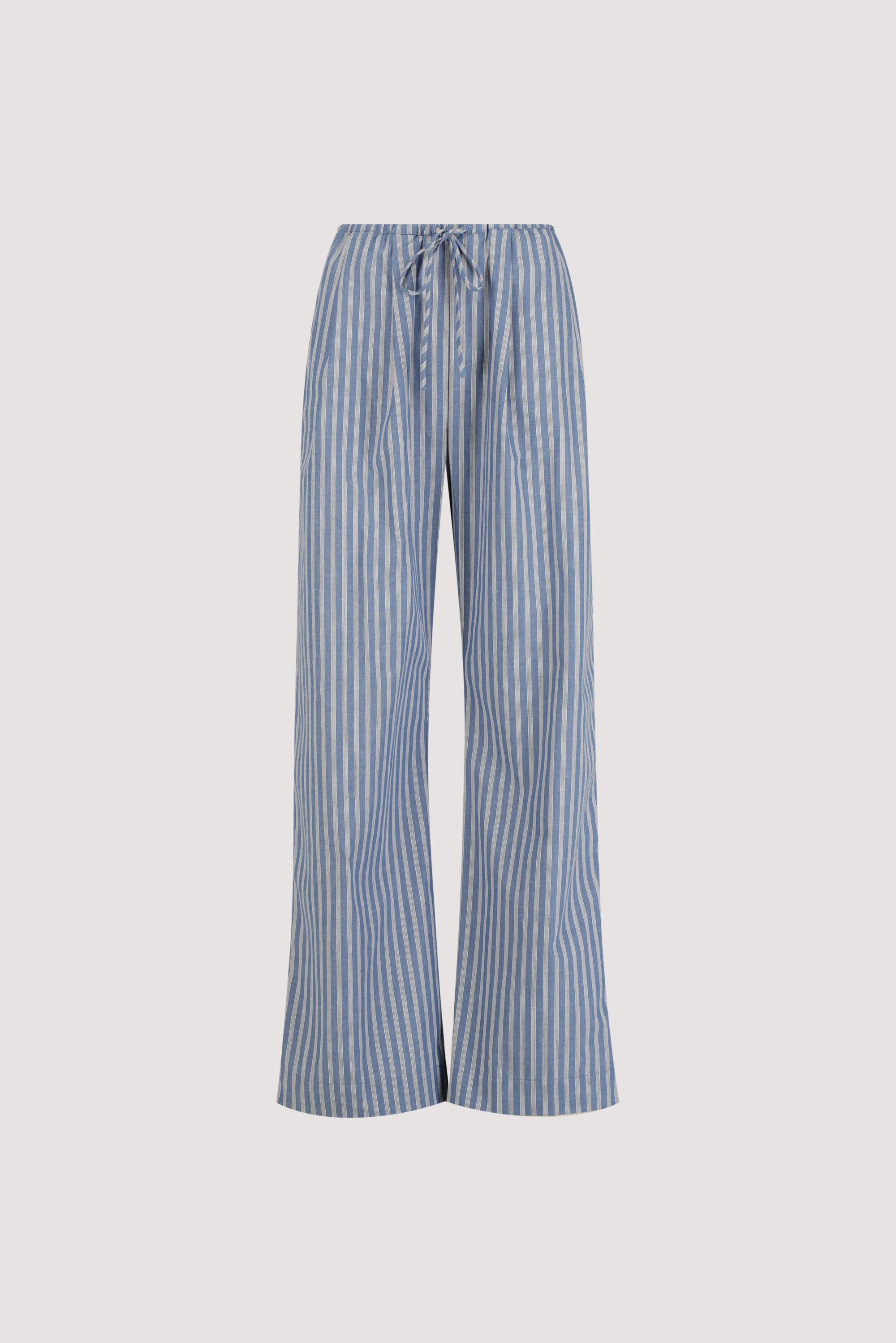 GRACIE BLUE STRIPE DRAWSTRING PANT | DISSH