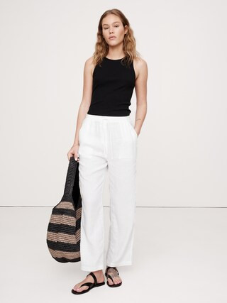 Linen Pull-On Ankle Pant | Banana Republic (CA)