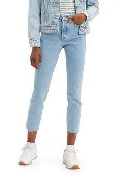 Wedgie Icon Fit High Waist Raw Hem Ankle Jeans | Nordstrom