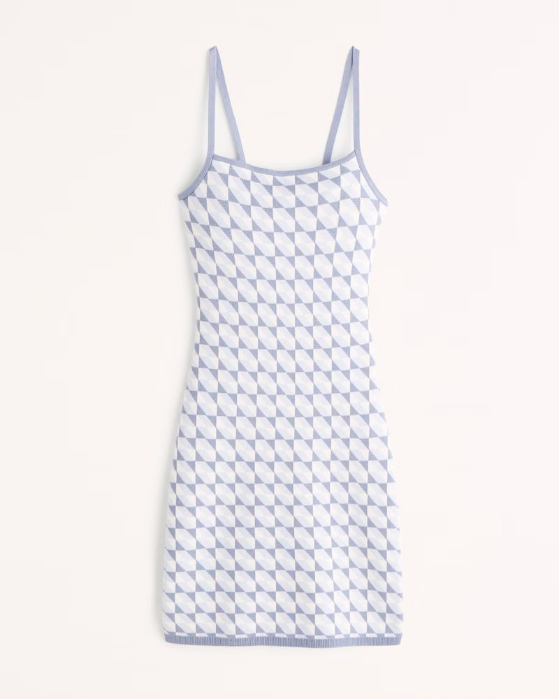 Jacquard Open Back Mini Dress | Abercrombie & Fitch (US)