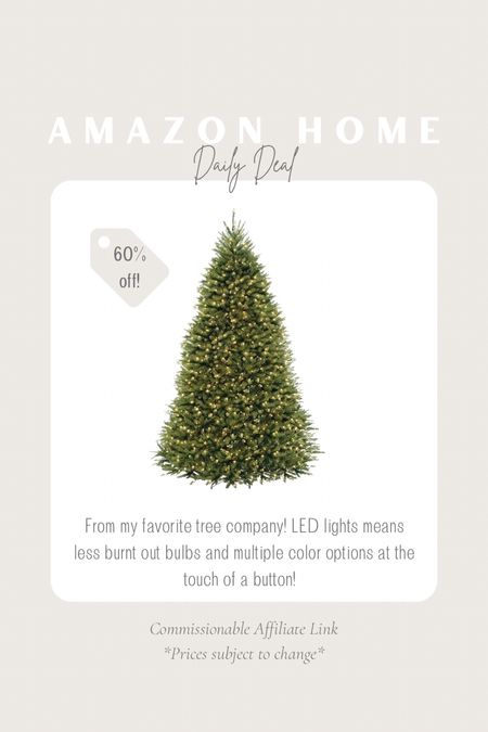 Get 60% off the 7 1/2 foot so Christmas tree from Amazon. I love how it has LED lights that can change color at the push of a button. National tree company is my favorite photo tree brand, I have two of these in my home, and the quality look and feel is great!.

#LTKhome #LTKSeasonal #LTKHoliday