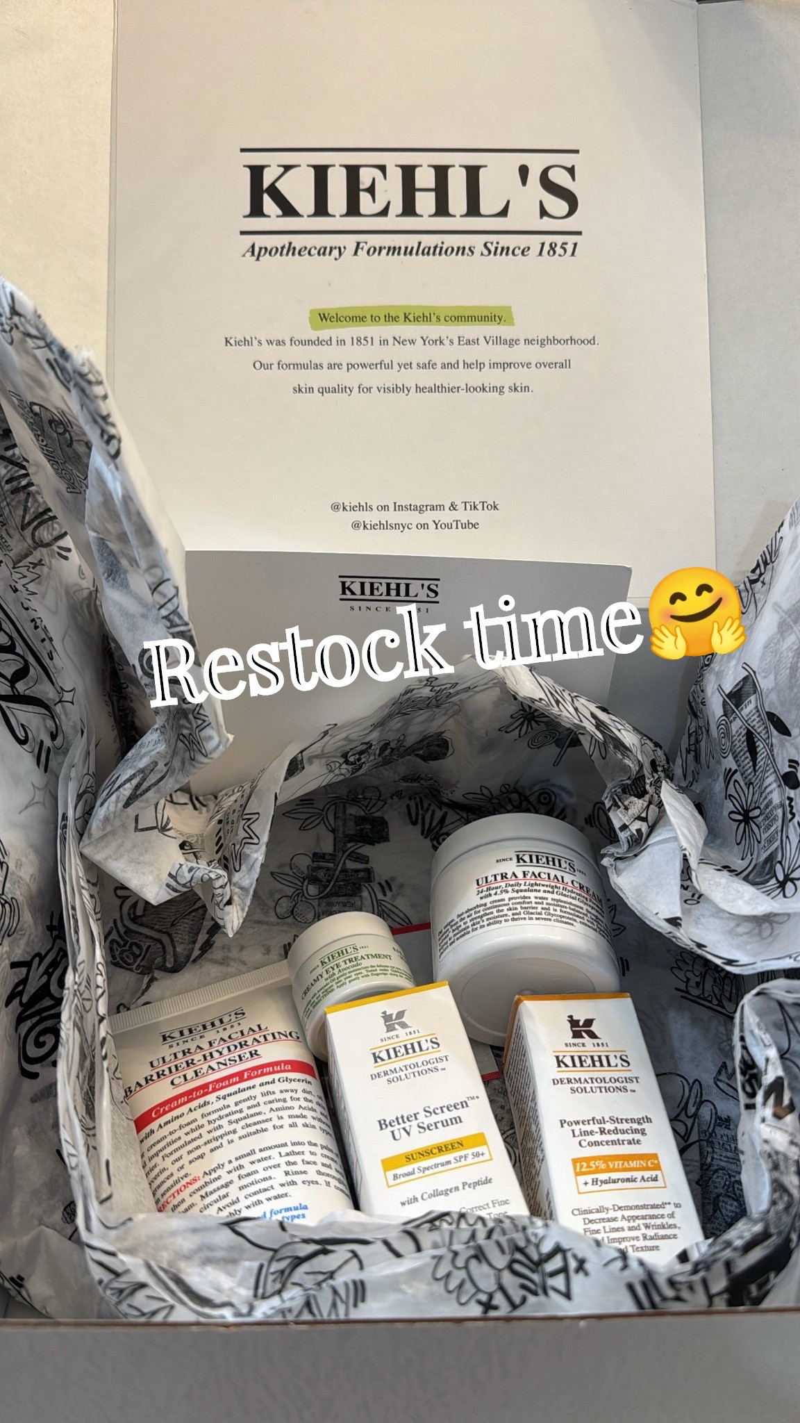 Sharing my favorite Kiehl’s products. My skin has never felt better. The Vitamin C has my 50 year old skin glowing. Avocado eye cream, facial cleanser, moisturizer, sunscreen serum with collagen peptides