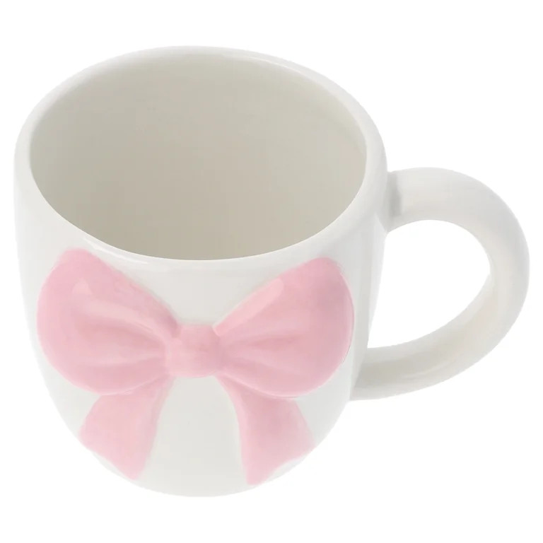 Bow Mug, Pink and White, Mother's Day by Way To Celebrate | Walmart (US)