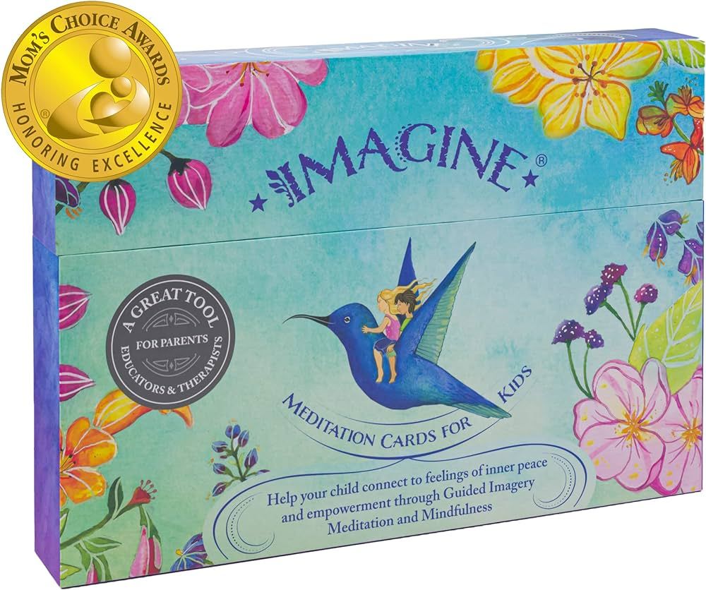Imagine Meditation Cards for Kids - Award-Winning Mindfulness kit of XL Cards with Calming Guided... | Amazon (US)