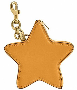 COACH Glovetanned Star Coin Purse - Yellow | Dillard's
