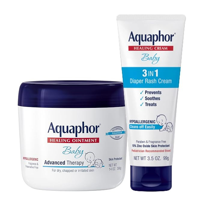 Aquaphor Baby Skin Care Set, Fragrance Free, Aquaphor Baby Healing Ointment, Dry Skin and Diaper ... | Amazon (US)