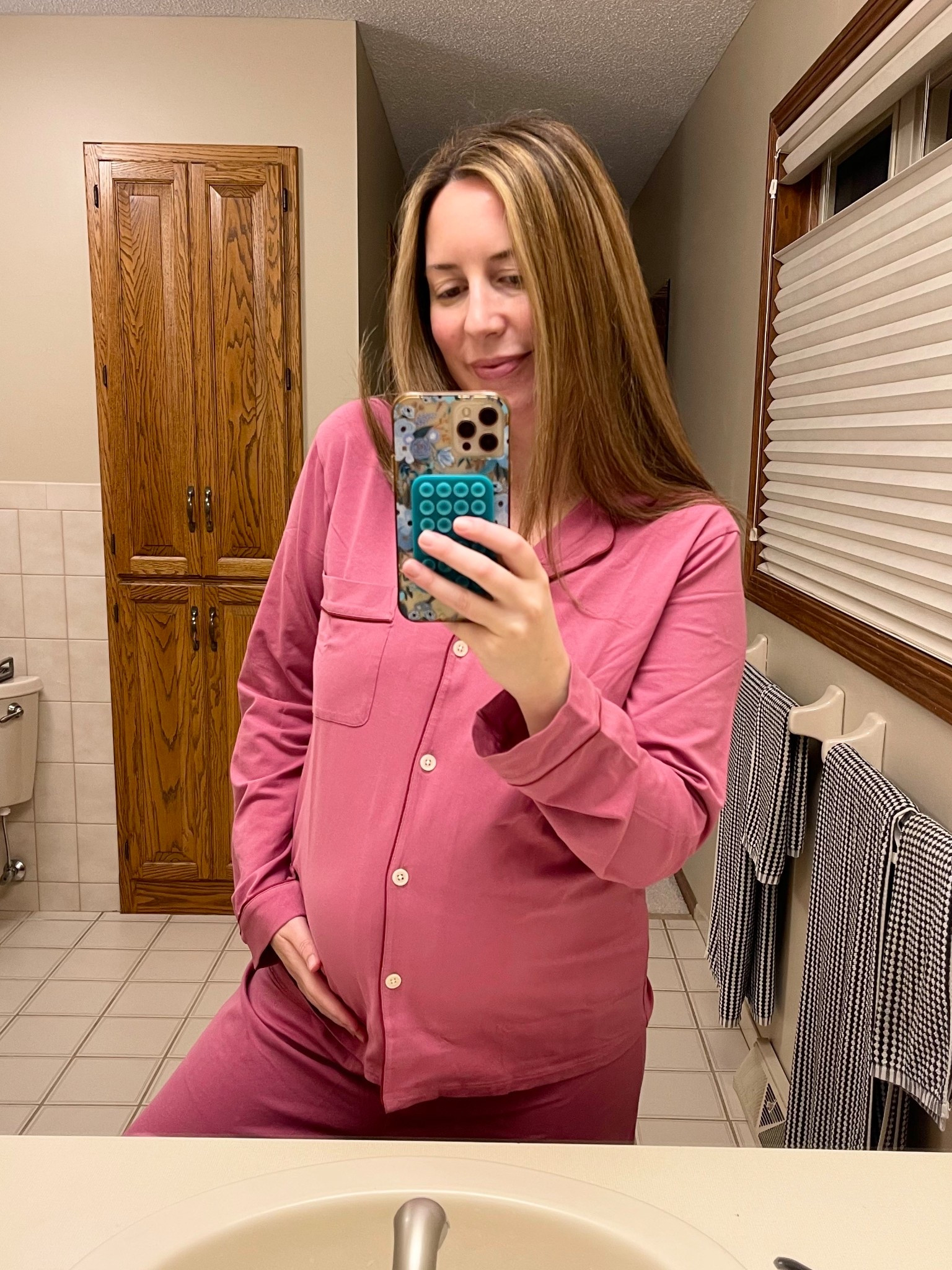 New pajamas! This is my second time ordering this set. I liked the pink (looks more mauve in person) for a twist on holiday 🍬 Wearing a M and still fits great with the bump 💗

#LTKGiftGuide #LTKSaleAlert #LTKBump