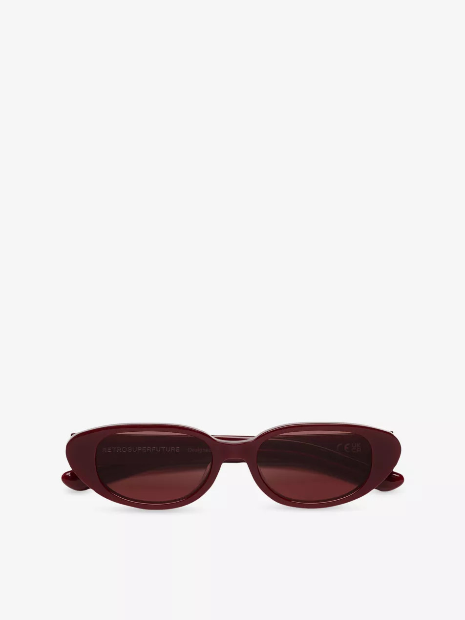 Vega Bordeaux Acetate Sunglasses | Selfridges