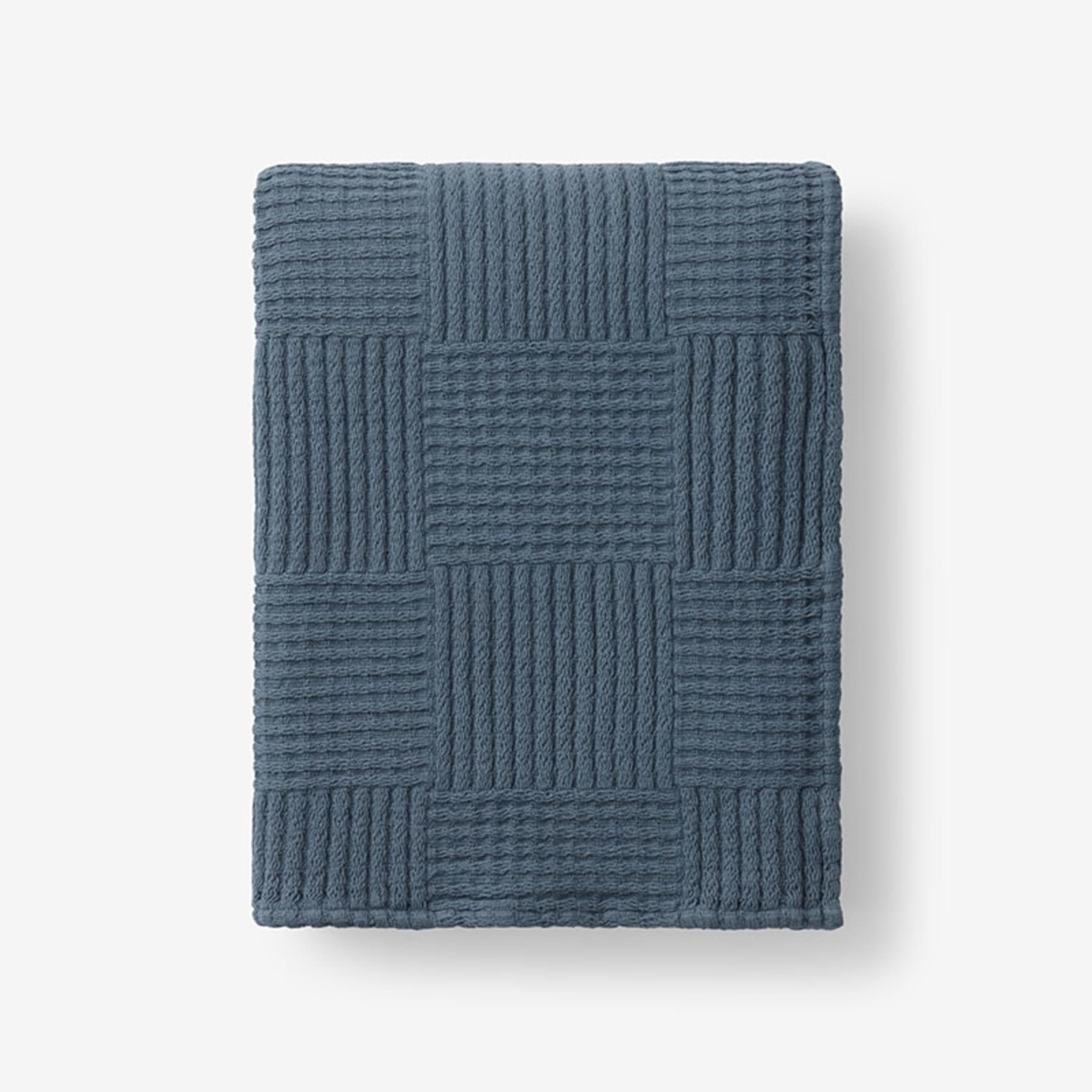 Large Basketweave Throw - Sea Blue | The Company Store