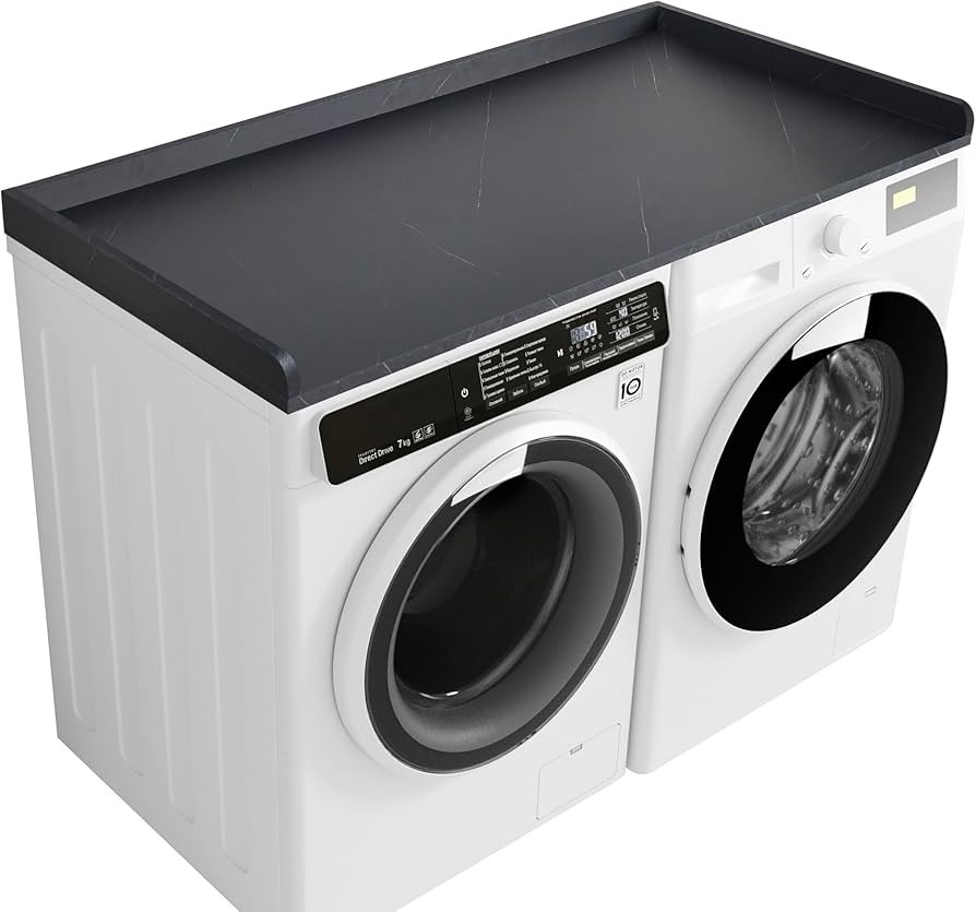 Kaboon Washer Dryer Countertop, Melamine Countertop with Edge Rails - 27.5" Depth x 54" Width Lau... | Amazon (US)