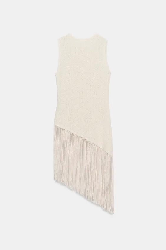 Model height: 177 cmTop made from a cotton blend yarn. Round neck, sleeveless. Featuring matching... | Zara UK