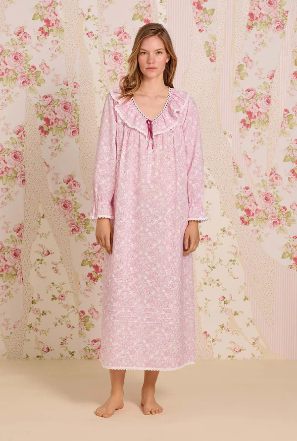The "Clara" Cameo Garden Cotton Lawn Nightdress | Eileen West