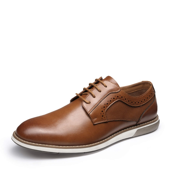 [CrossFlex GentEdge] Men's Polished Plain Toe Oxford Dress Sneakers | Bruno Marc